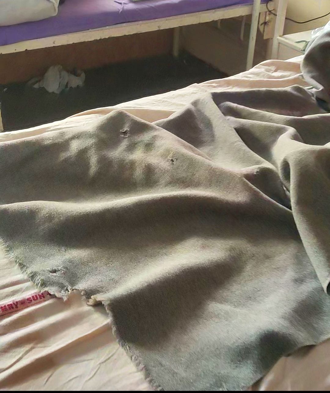 Rats gnaw the system, helplessness of patients reflected in torn blankets