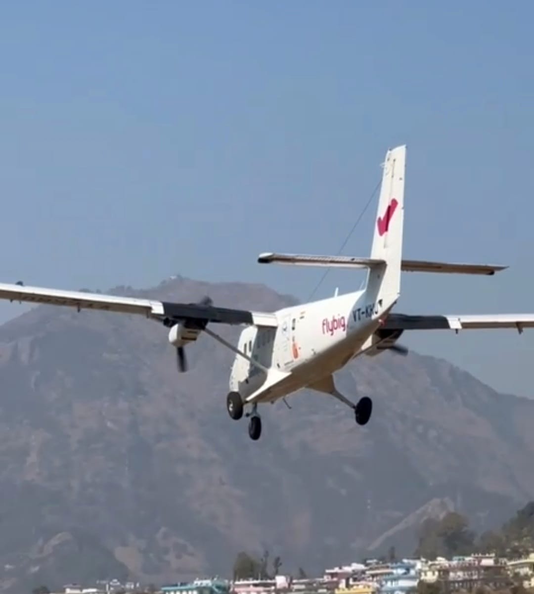 Trial landing of 20 seater aircraft at Nainaisaini airstrip