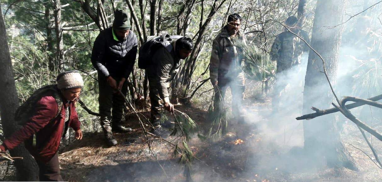 Raini forest fire extinguished, now flares up in Jogidhara and Pipalkoti