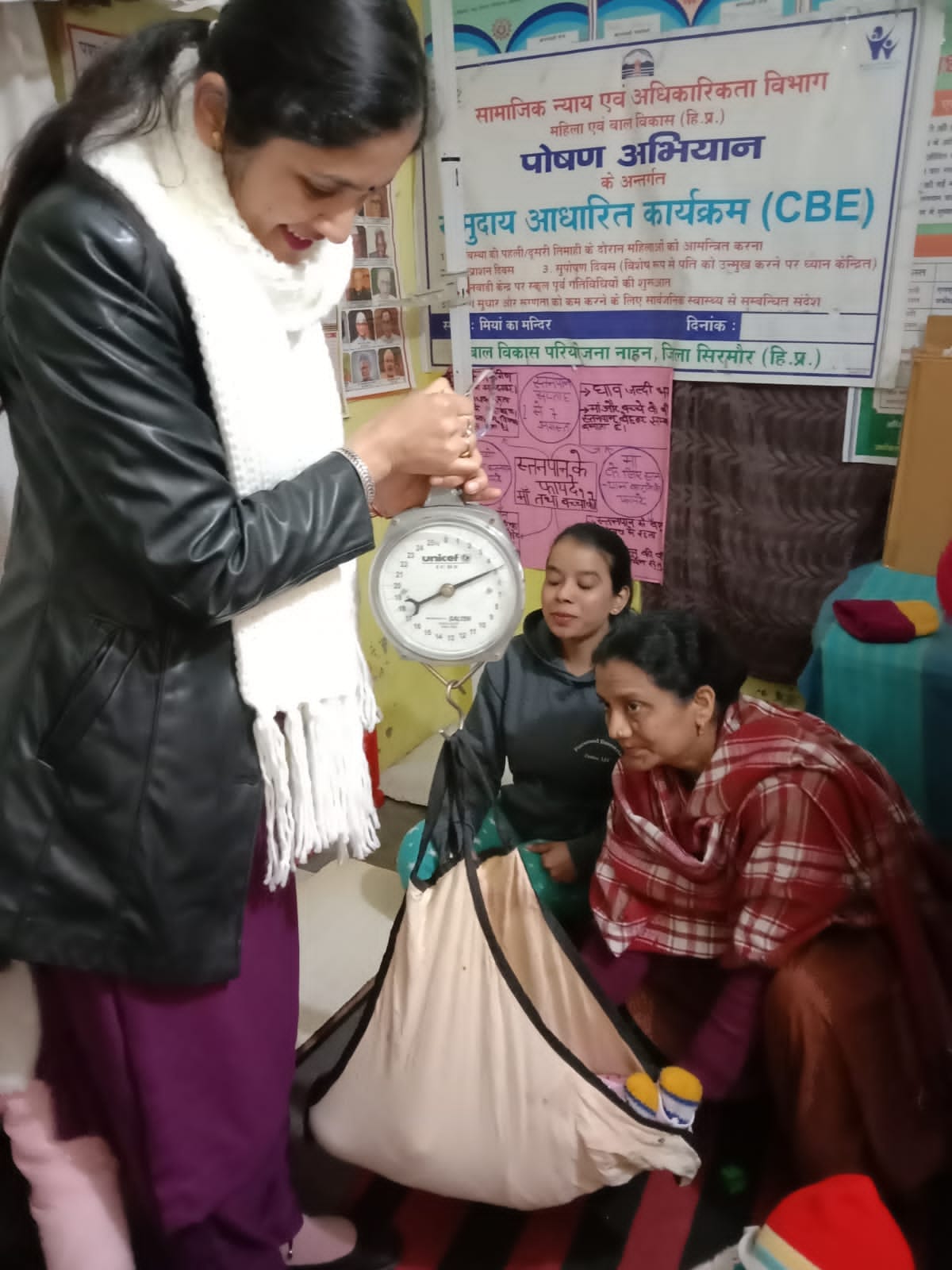 children lenth and weight maping done in aanganbadi kendra
