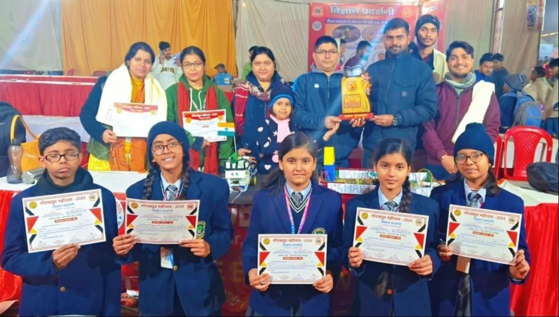 Got first place in science exhibition