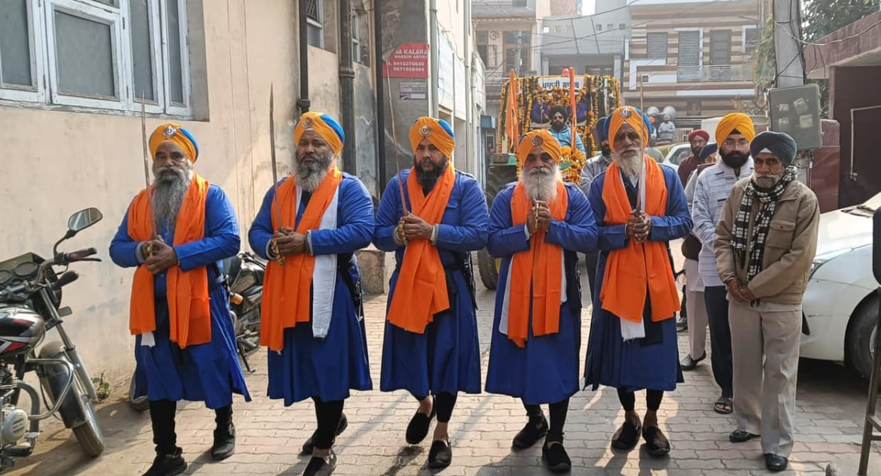 Nagar Kirtan took place under the leadership of Panj Pyaras