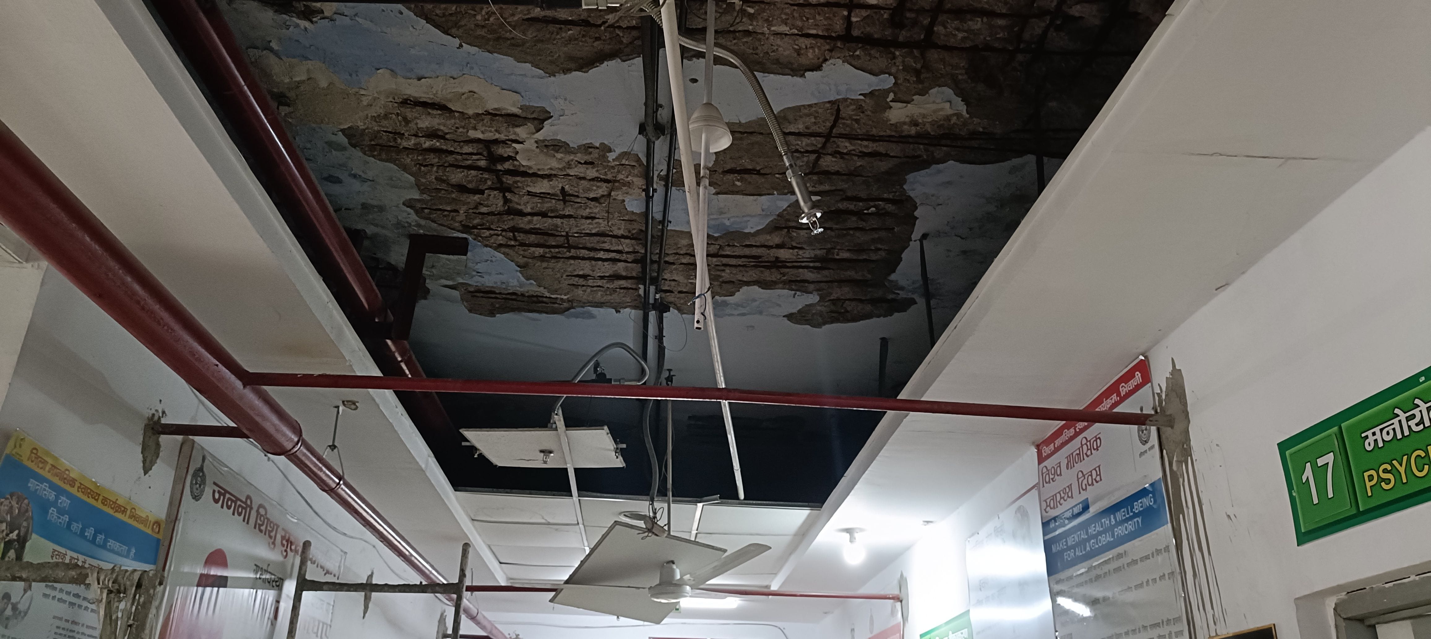 building of the civil hospital started falling into ruins