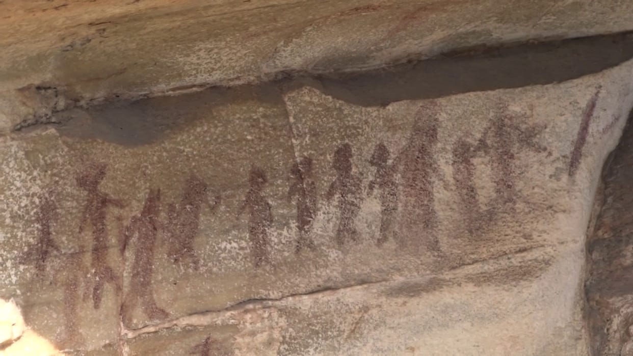 Prehistoric paintings found in Bedinag cave