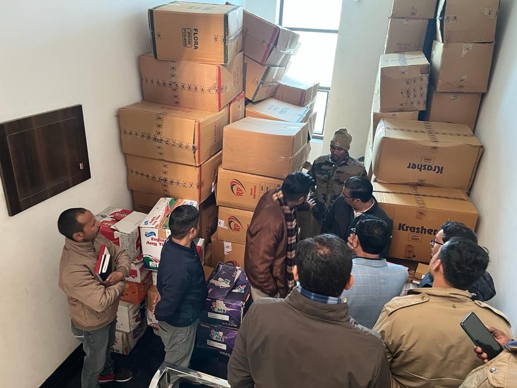 66 boxes of banned disposable material recovered