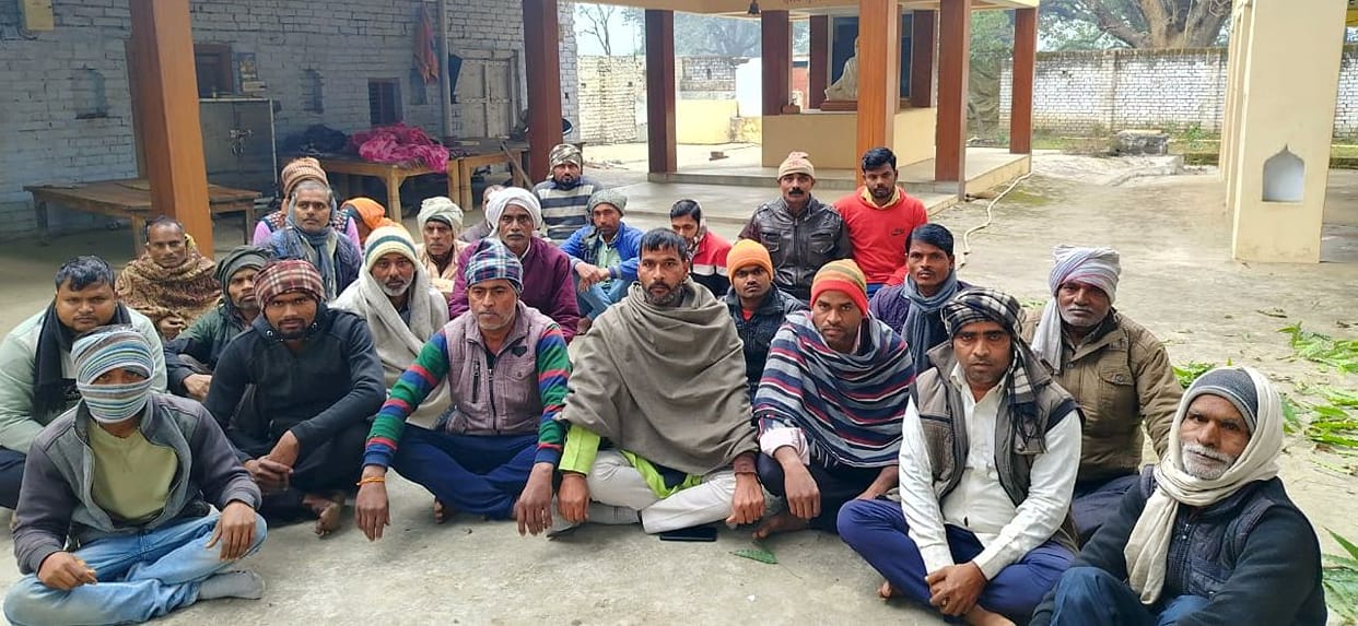 Villagers remained on strike for the third day, raised demand for construction of temples