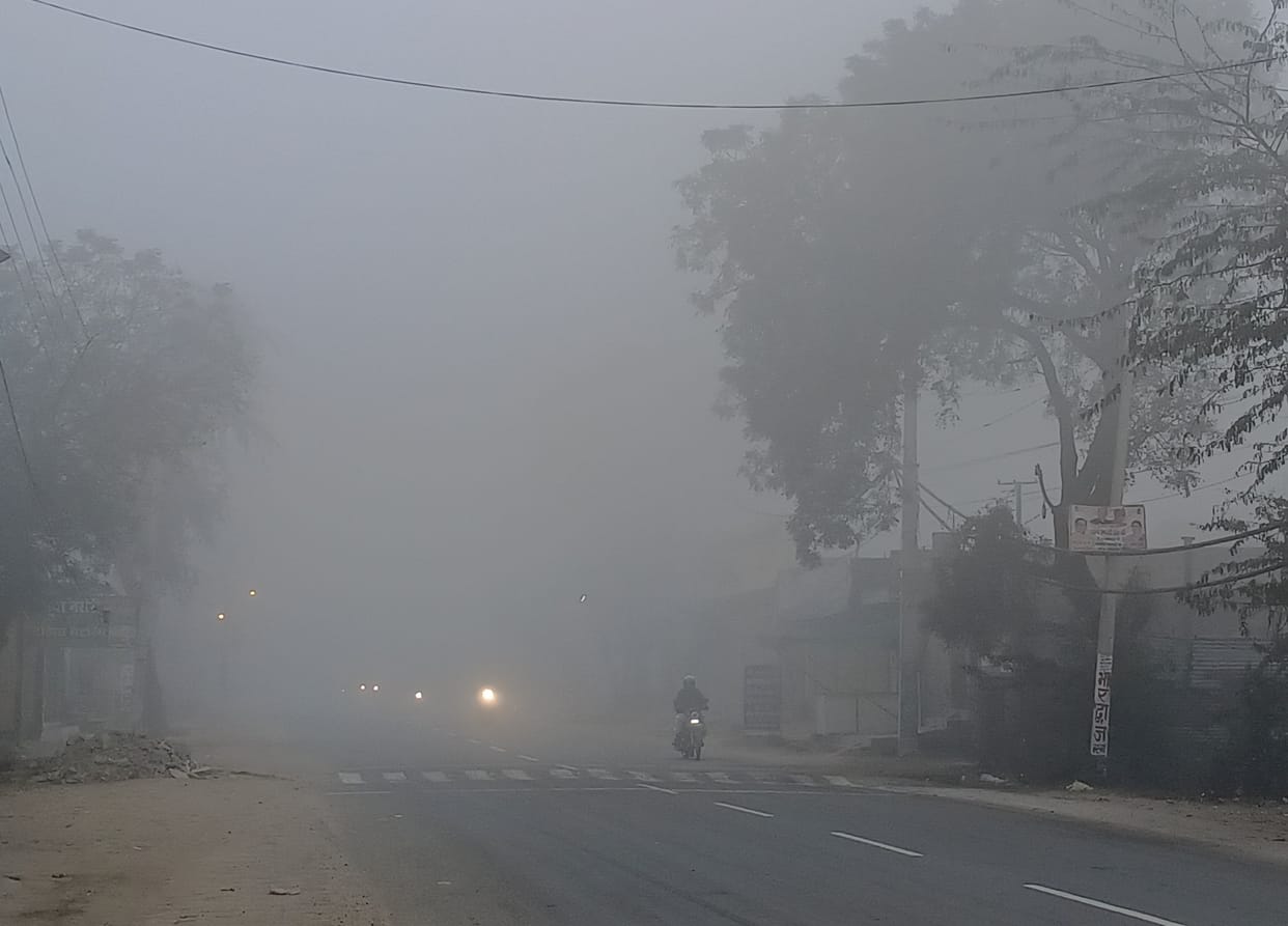 Fog along with severe cold stopped the speed