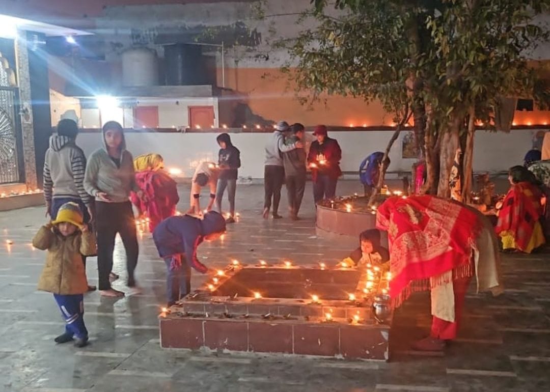 Cleanliness campaign launched in temples, lamps being lit
