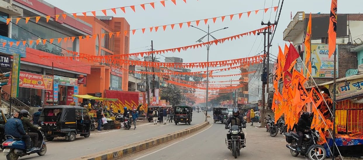 Saffron flag waved from house to house