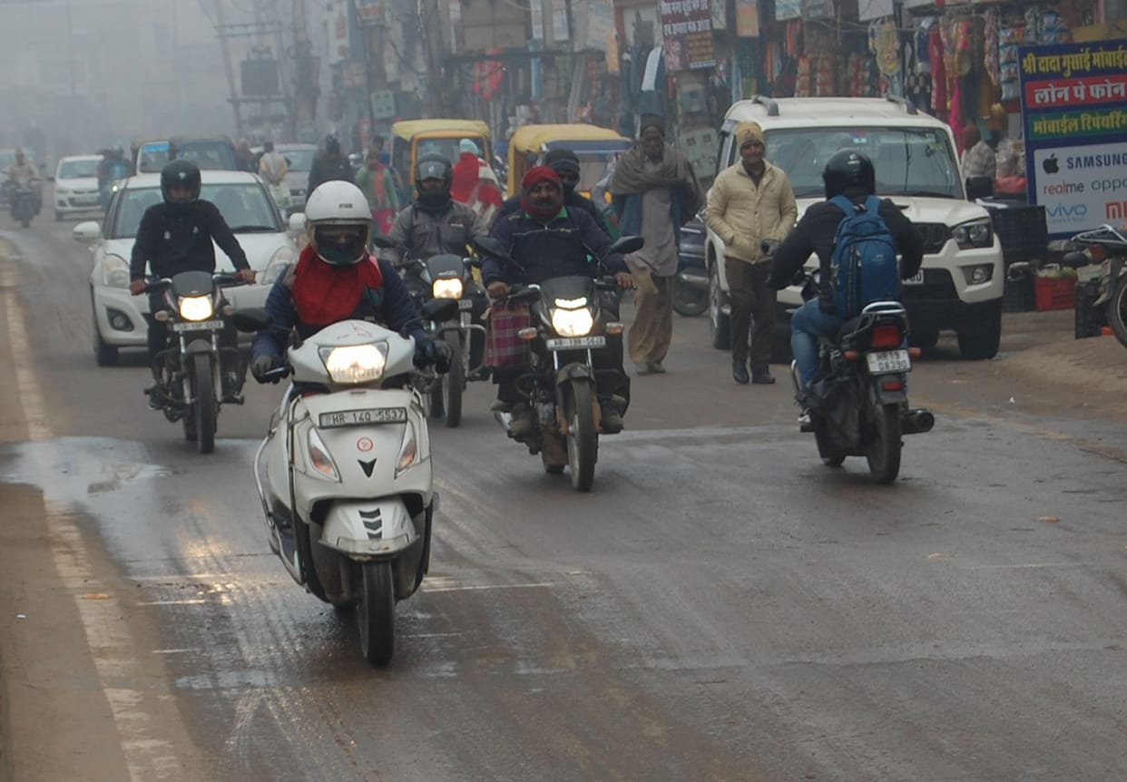 Five kilometers. Chilled by cold winds blowing at a speed of