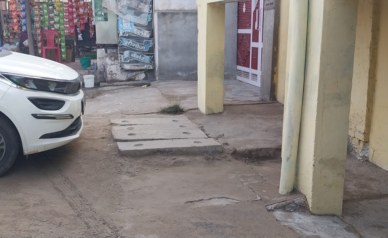 Drain cleaning work stalled due to encroachment