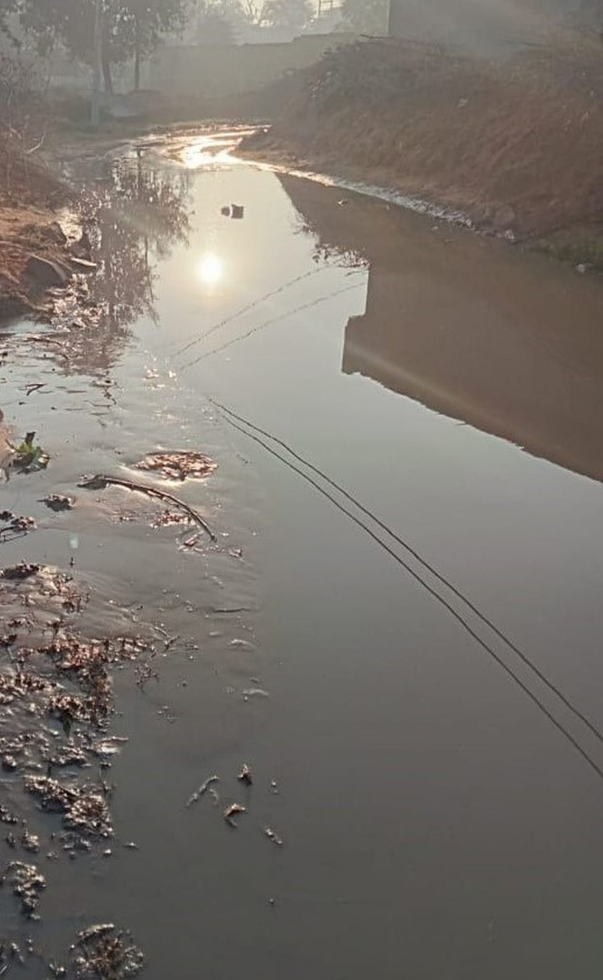 People are facing problems in transportation due to lack of drainage of contaminated water.