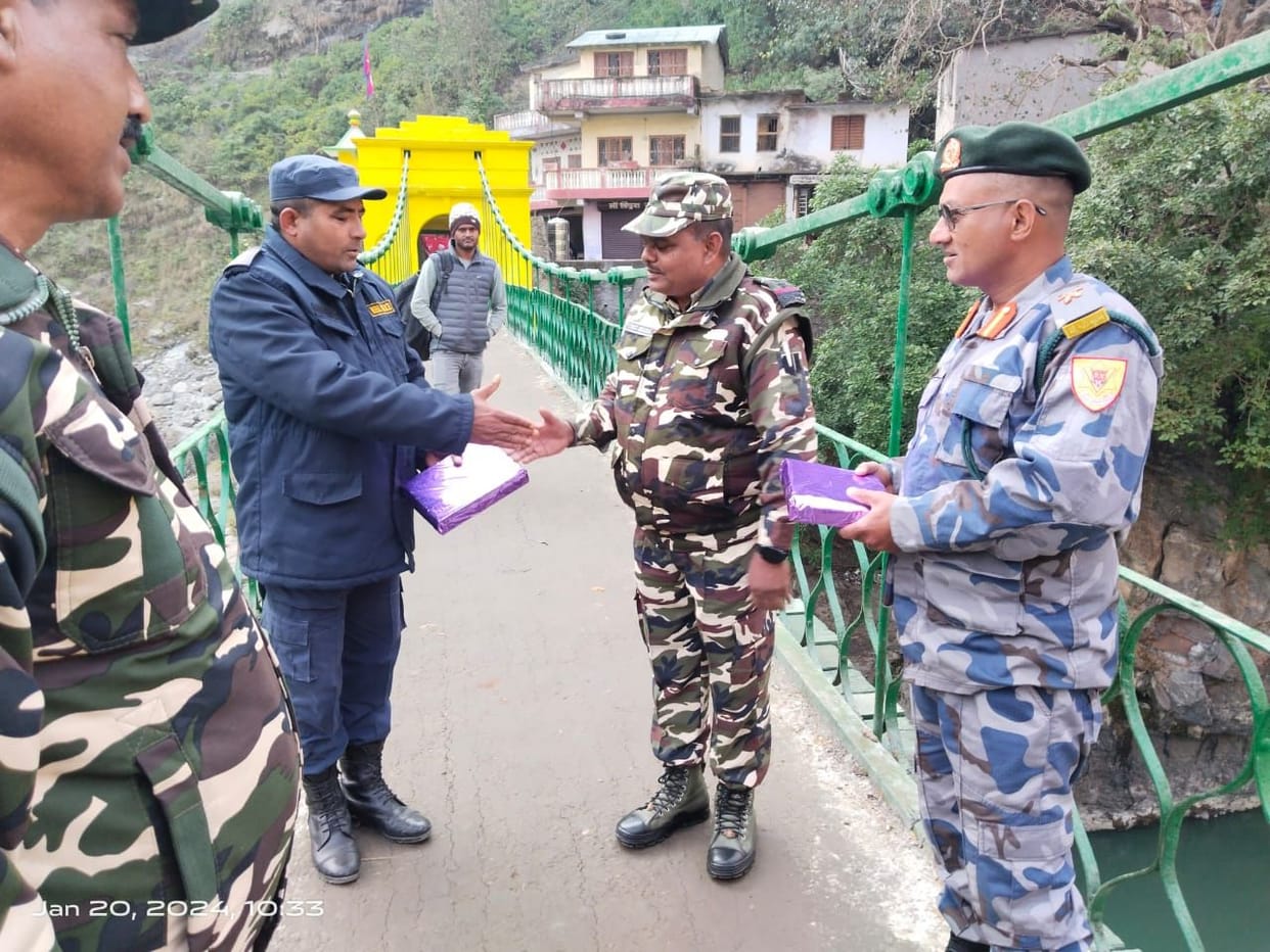 Sweets given to Nepal Armed Forces on Foundation Day