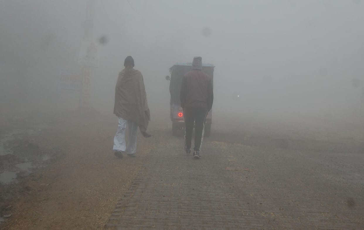 There was fog in the morning, eight kilometers in the evening. wind speed per hour