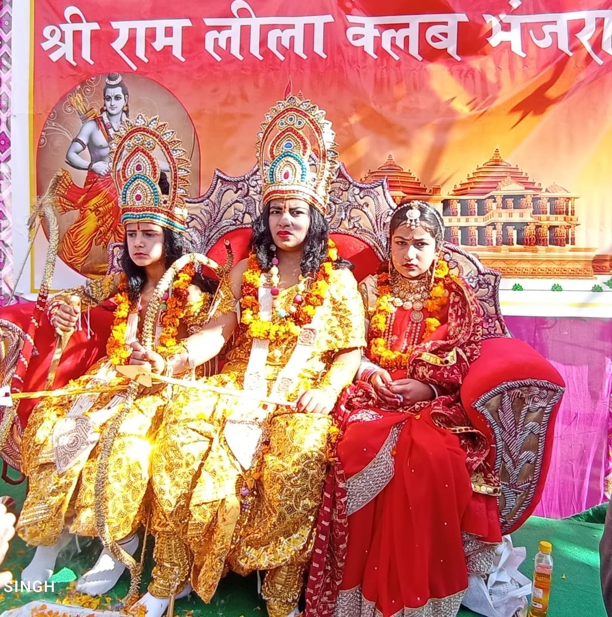 Tourist city Dalhousie colored in the colors of Lord Ram