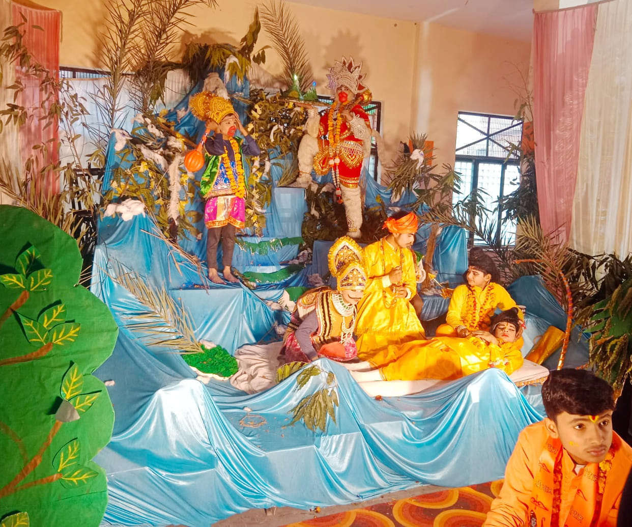 Children presented tableaus on various episodes of Ramayana