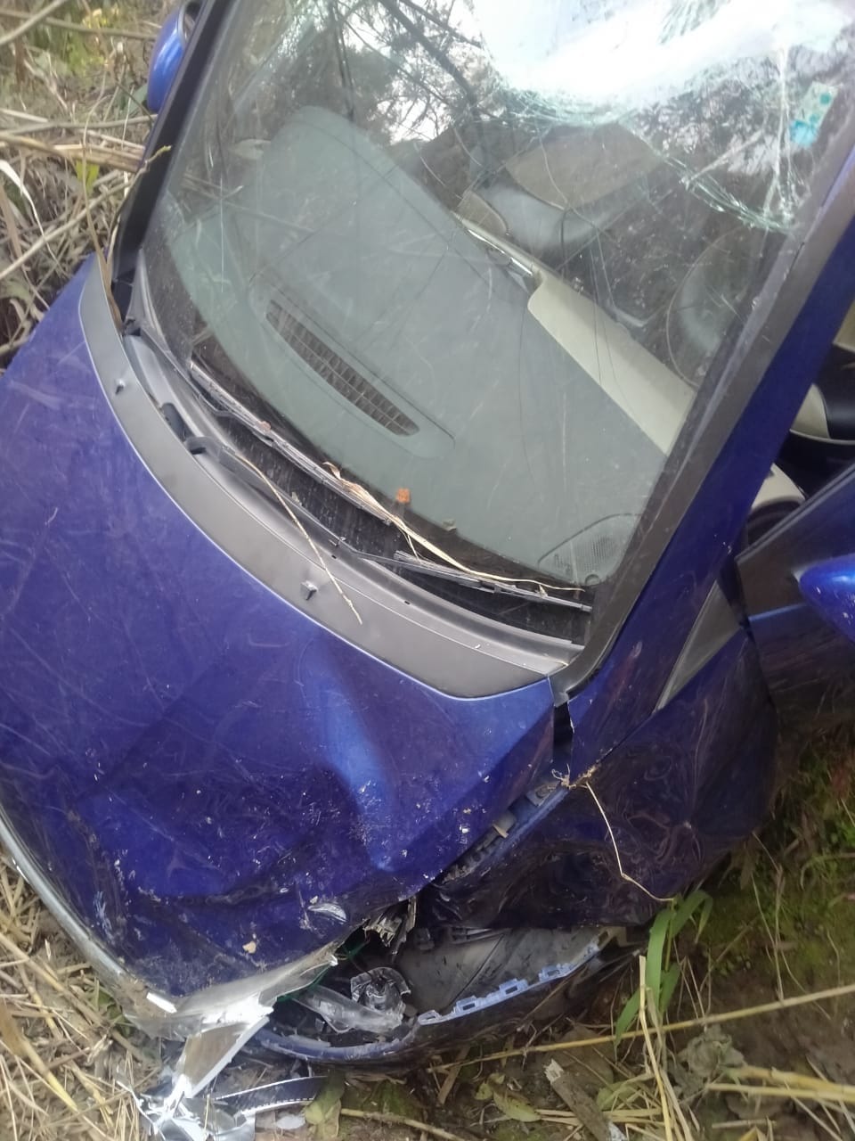 Car fell into ditch, driver slightly injured