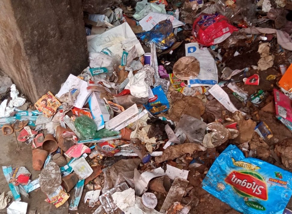 Medical waste lying in the open, health of patients at risk