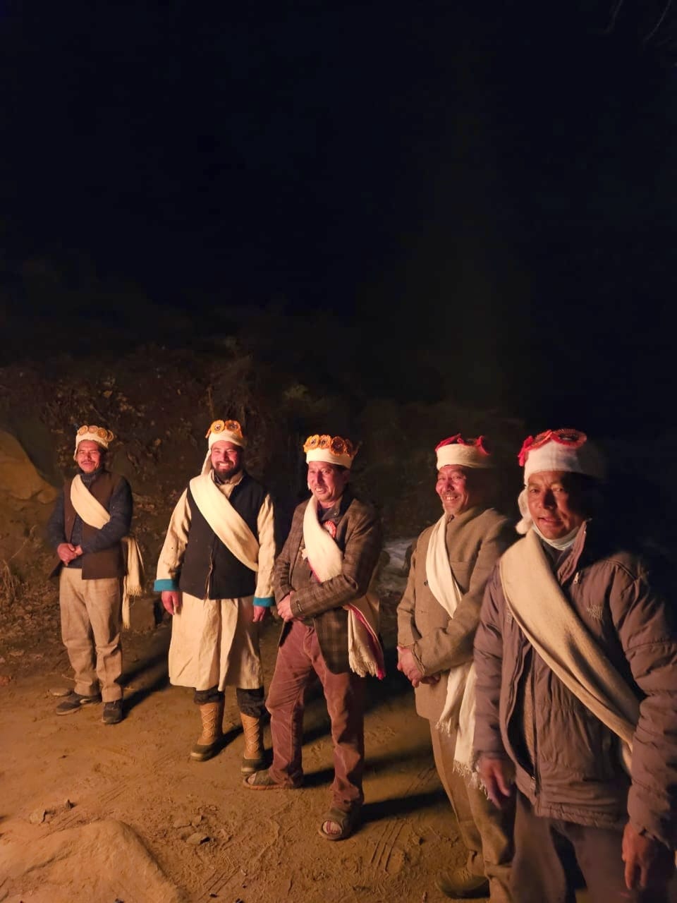 Villages of Lahaul lit up with torches