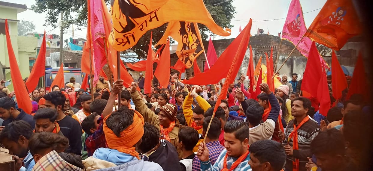 Processions were taken out across the district pilibhit