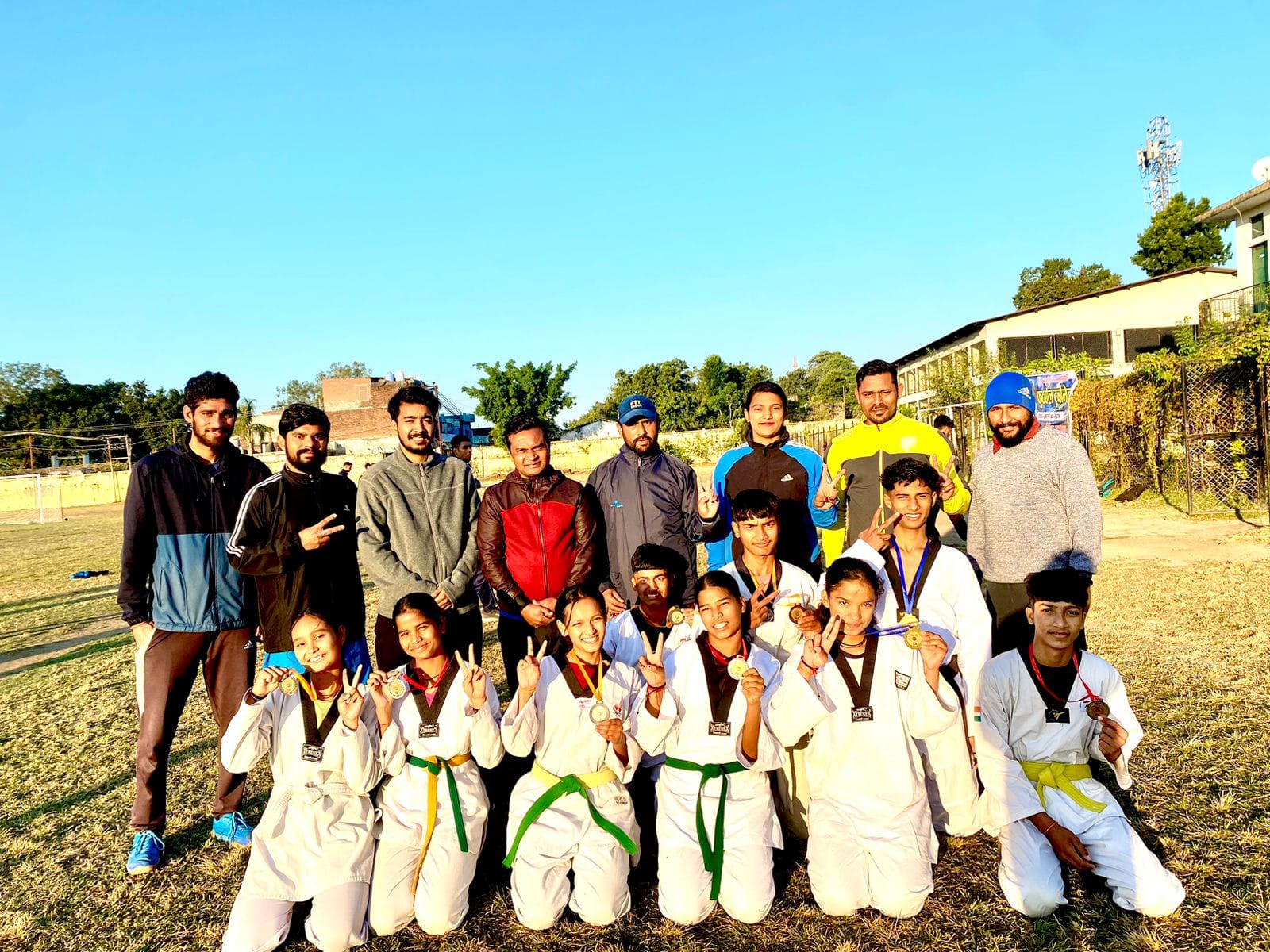 Eight players from Tanakpur won medals at state level in Taekwondo