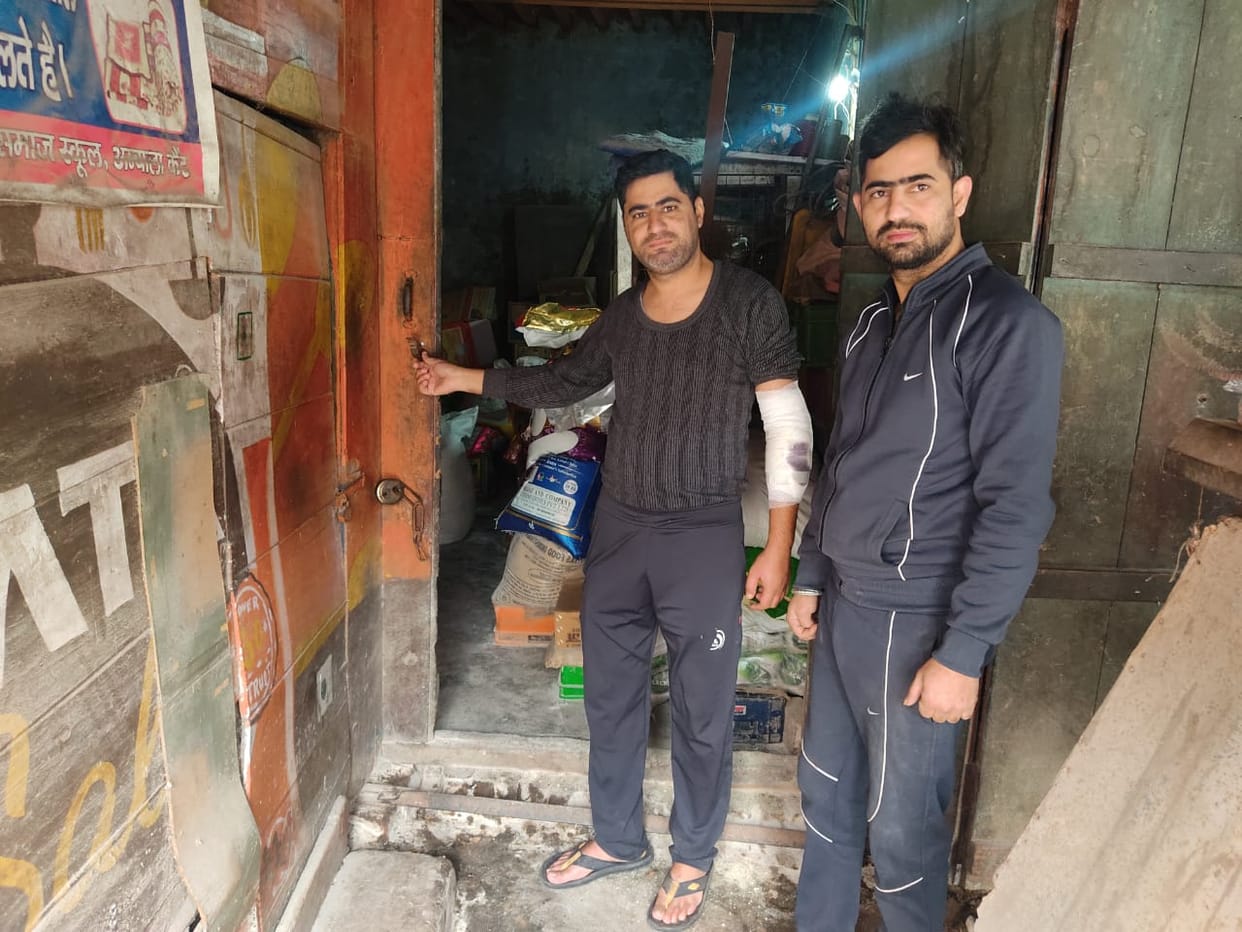 Brother arrived on information of theft, attacked with knife and absconded