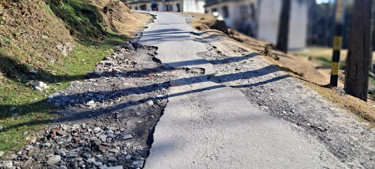 This Road had more than 100 Pothholes