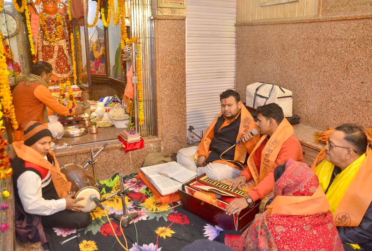 Immersed in the devotion of Lord Shri Ram...dancing vigorously on the hymns