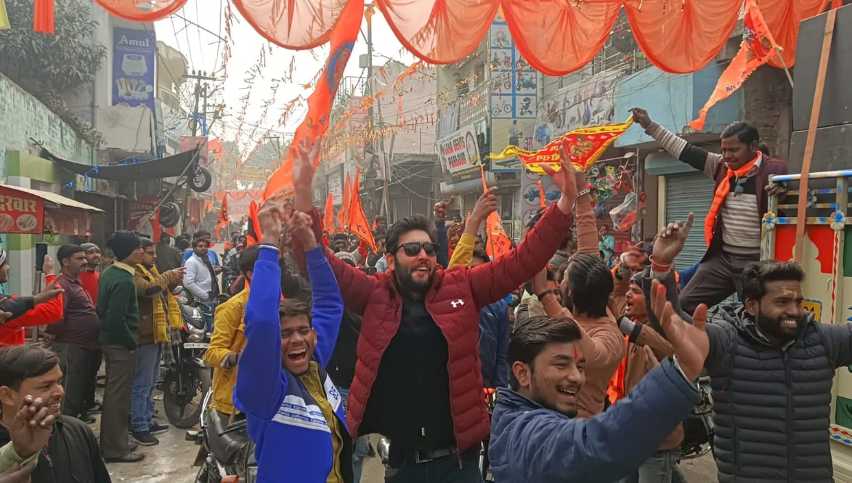 The beauty of streets increased due to processions