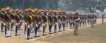 Full dress rehearsal...police personnel parade