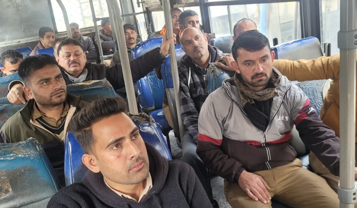 Buses standing at various places due to lack of spare parts