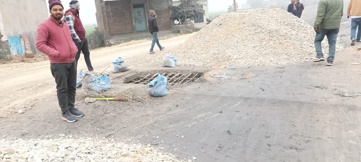 Newly constructed culvert caved in, traffic halted for hours
