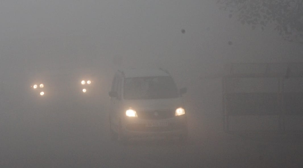 Fog increased the trouble along with cold, sun was not visible