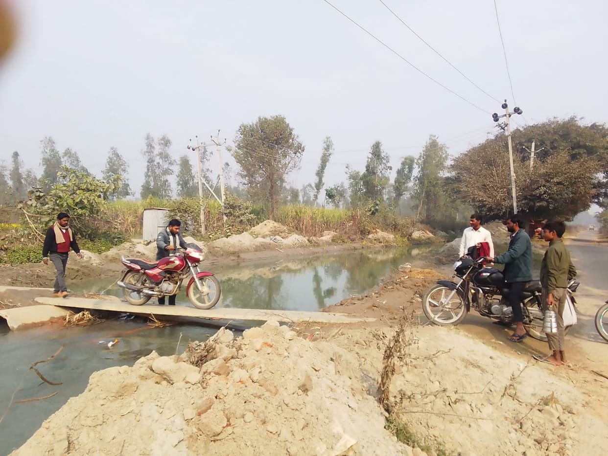 Broken culvert of canal became cause of danger