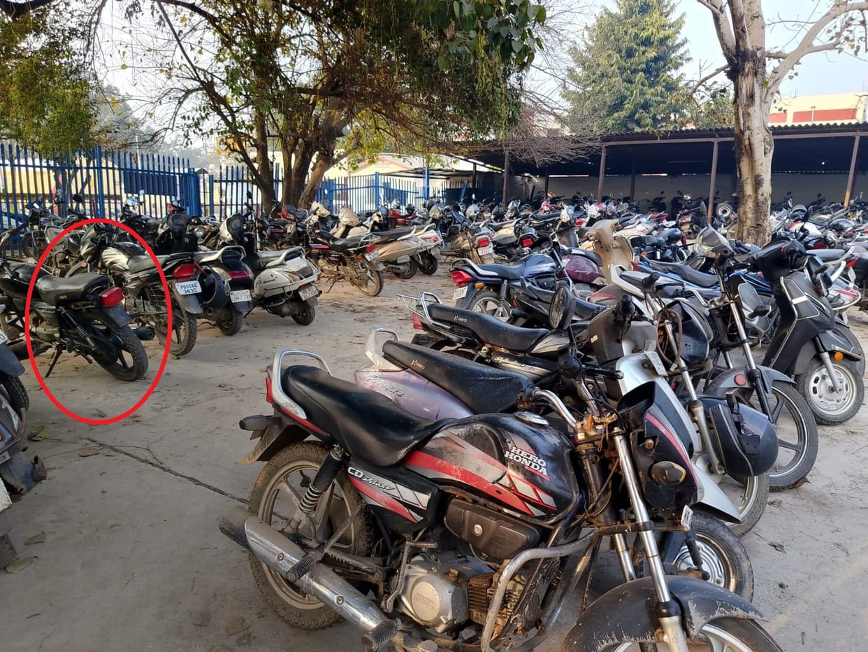 Unauthorized vehicles parked in railway parking
