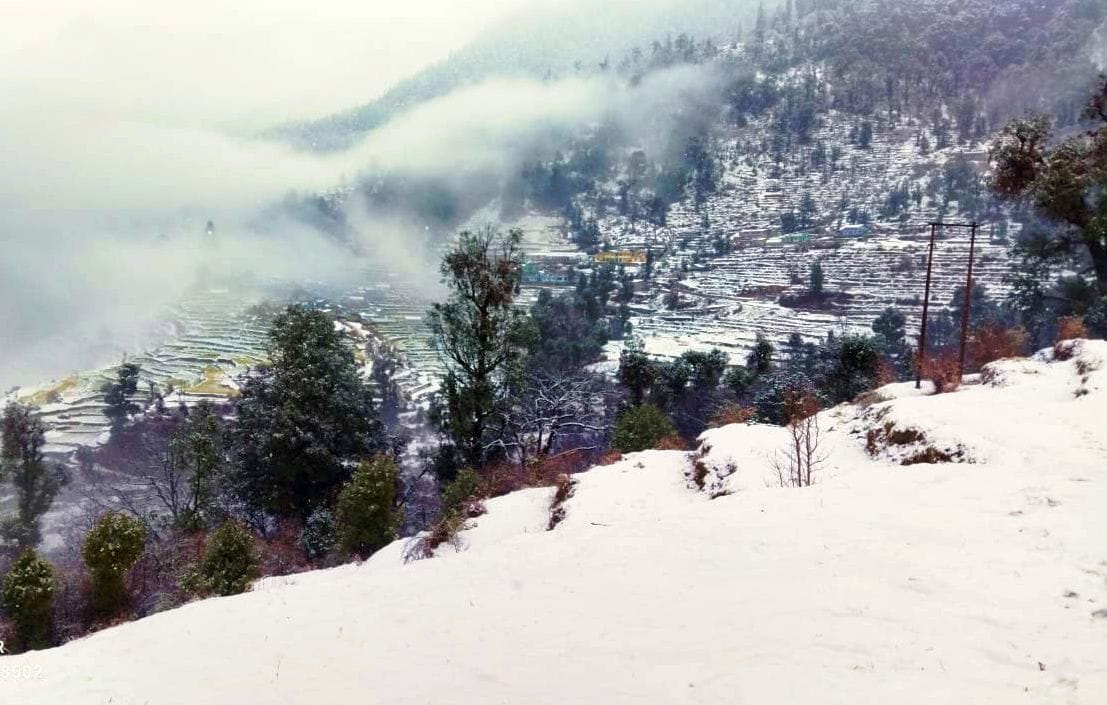 Snow Fall After Three Monts In Kapkot