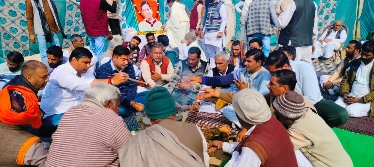 Death anniversary of former MP Hukum Singh celebrated at Kandela protest site
