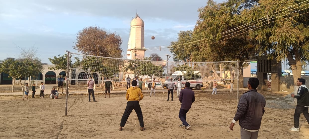 With the help of Gram Panchayat, the police team prepared sports grounds in four villages.