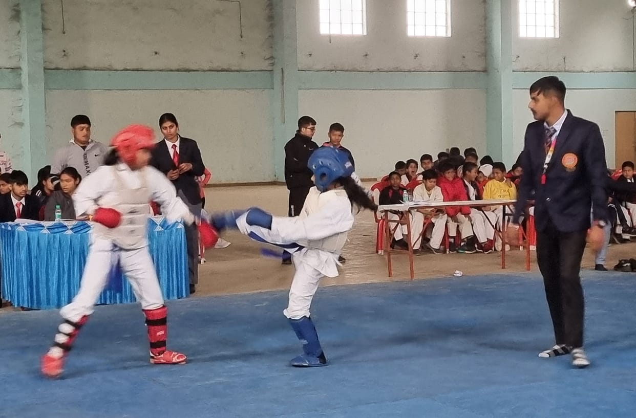 Raksha and Navya won gold in karate