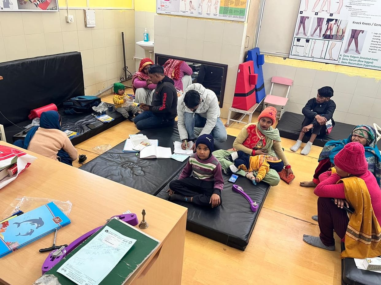 Provide shoes and braces to children suffering from club foot disease