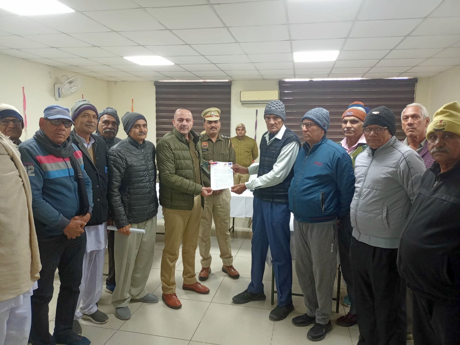 Retired policemen raised demands