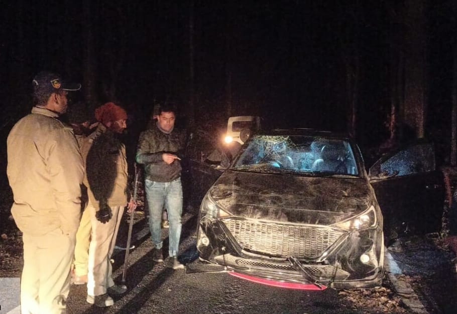 Uttarakhand News: A herd of wild elephants attacked the car of tourists coming from Delhi in ramnagar