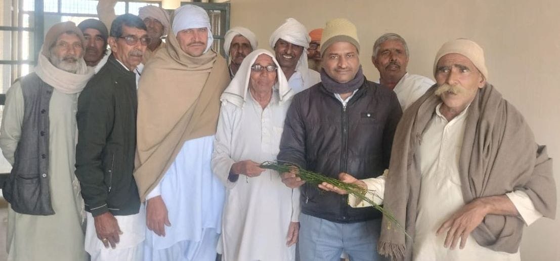 Protest over the demand for providing pending agricultural tube well connections