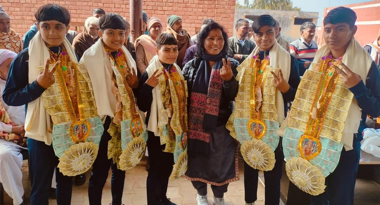 Bhaini Kungar School students won gold in School National Kabaddi