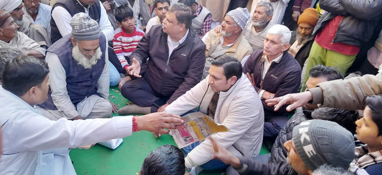 Protest over flood affected farmers not getting compensation