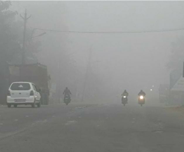 Shadow fog in the morning, visibility was 10 meters