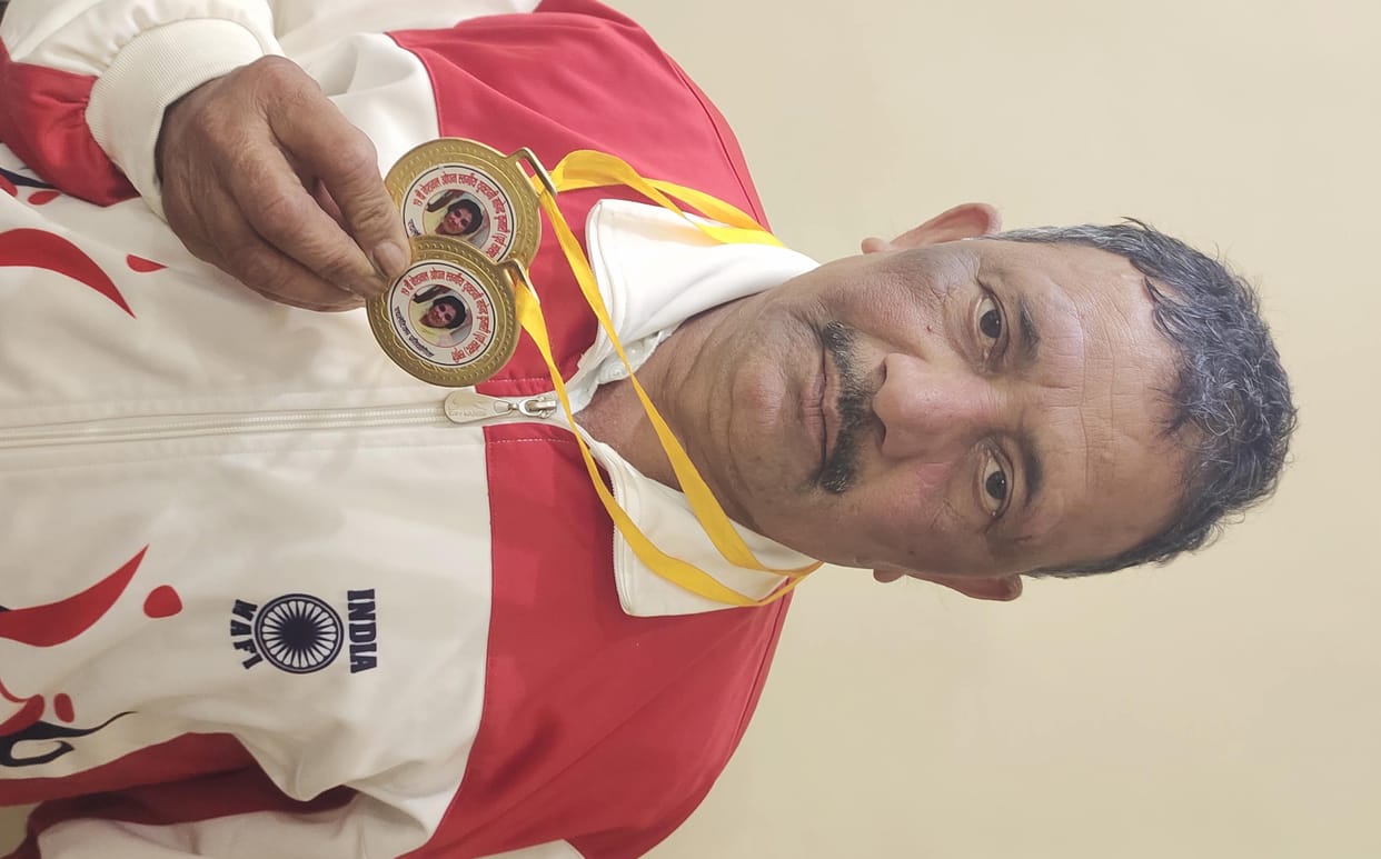 Ashok of Jasaur Khedi won two gold in running competition