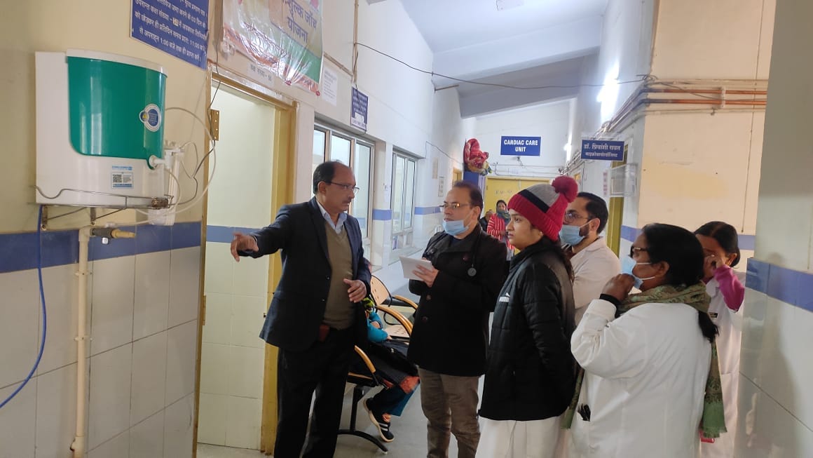 The team took stock of the district hospital
