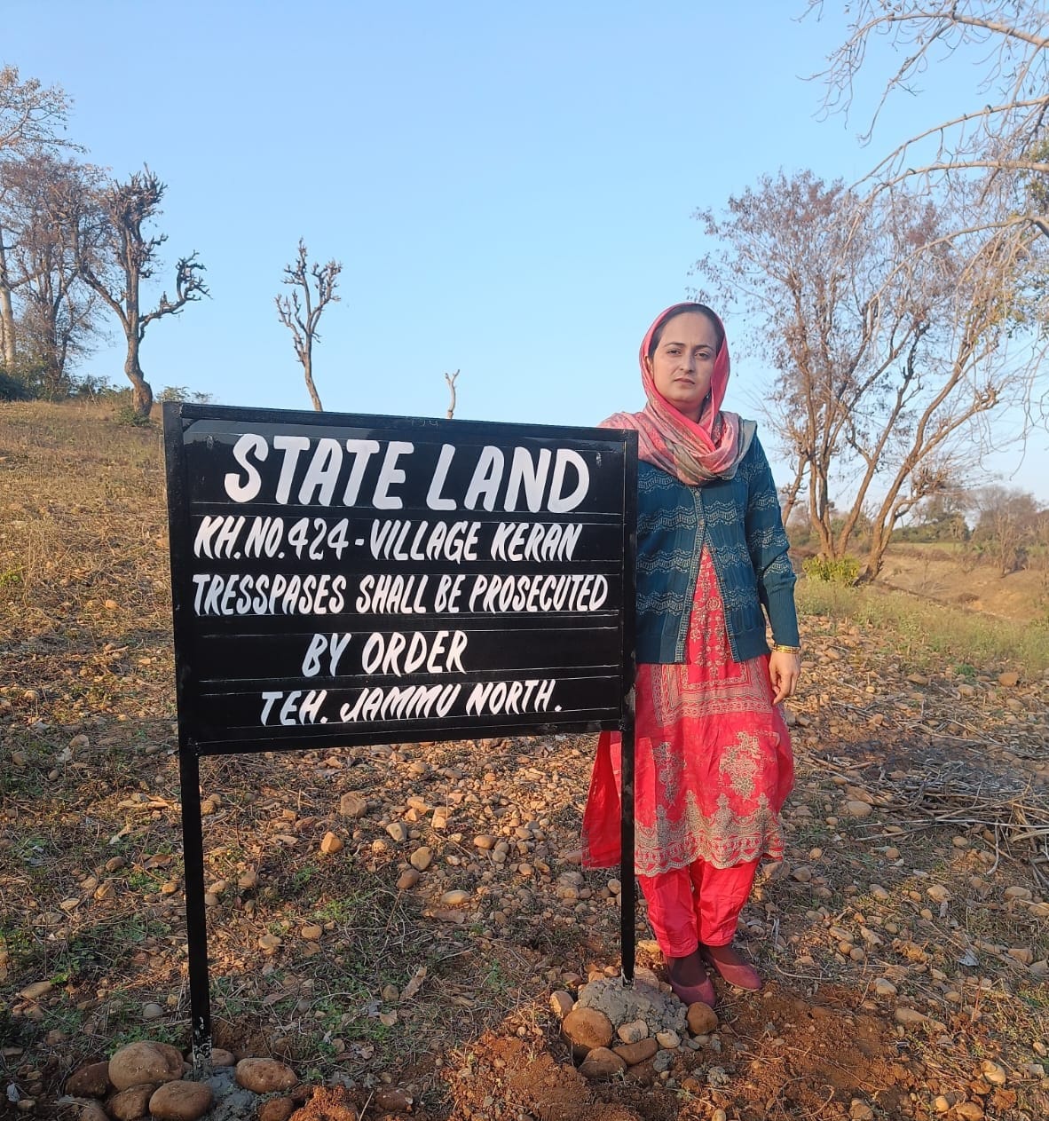 Boards installed for protection of state land in Keran