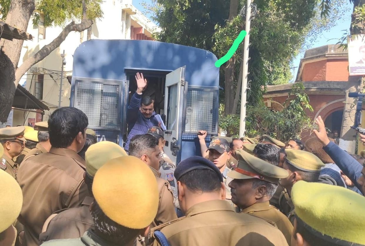 MP Sanjay Singh presented in court under tight security